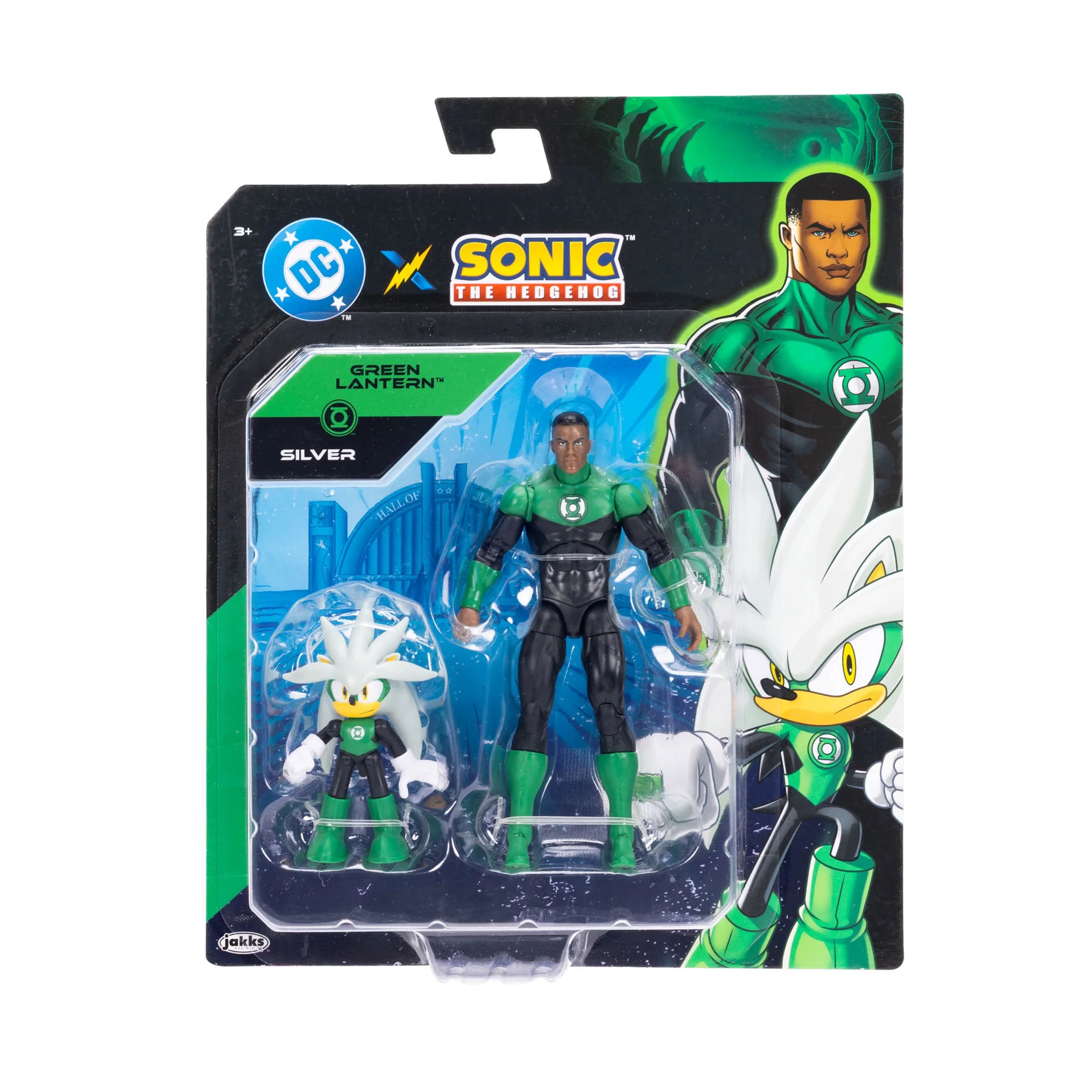 Sonic x DC Action Figure Multipack 2.5-Inch Silver & 5-Inch Green Lantern | Walmart (US)