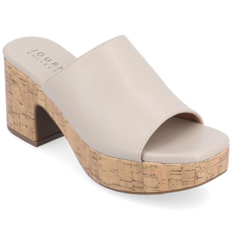 Journee Collection Womens Astter Tru Comfort Foam Slip On Platform Open Toe Sandals | Target