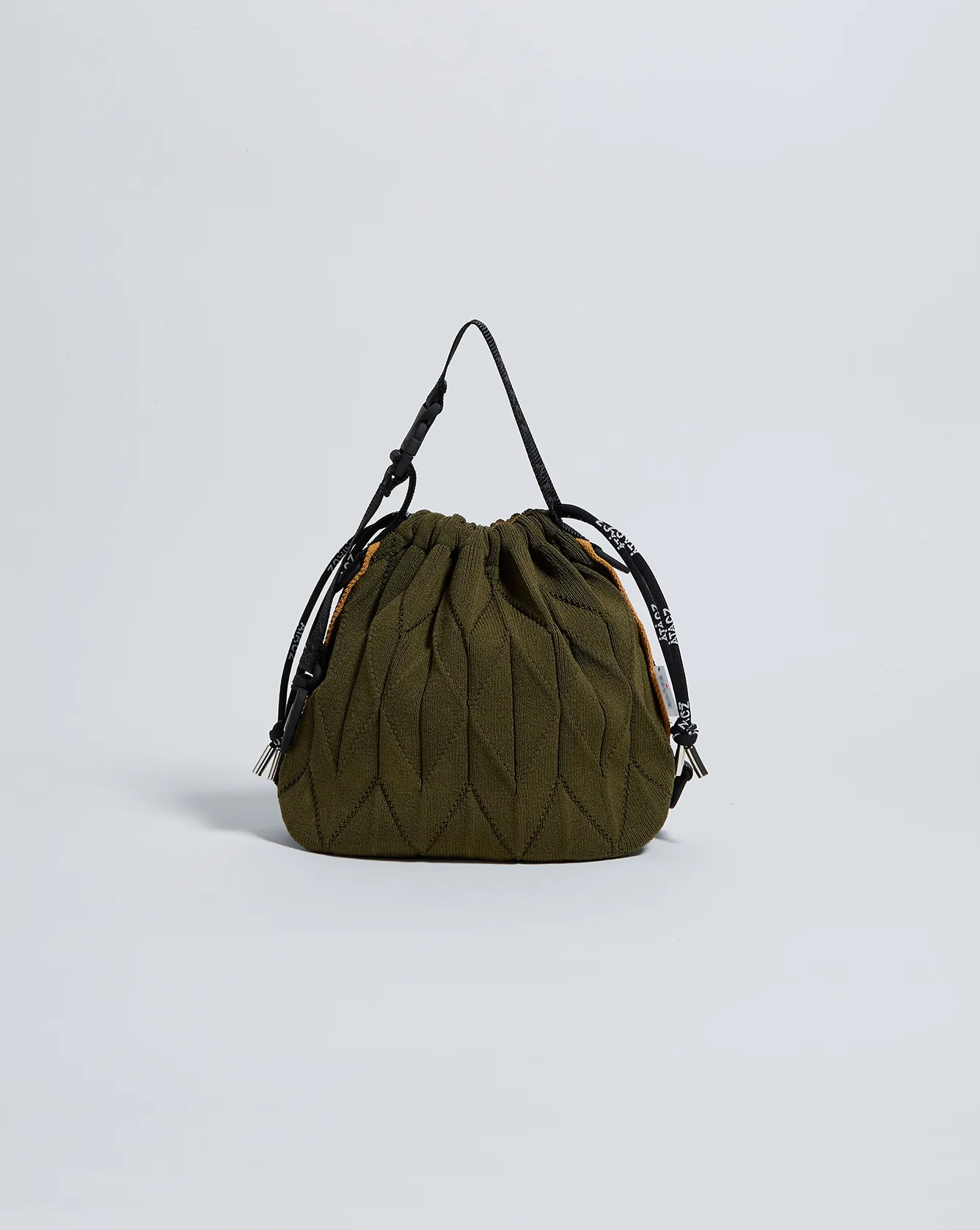 Twist Bag Army Green | ATACZ | Sustainable Fashion Knit Bag, Tote, Handbag From Canada | Atacz (US)