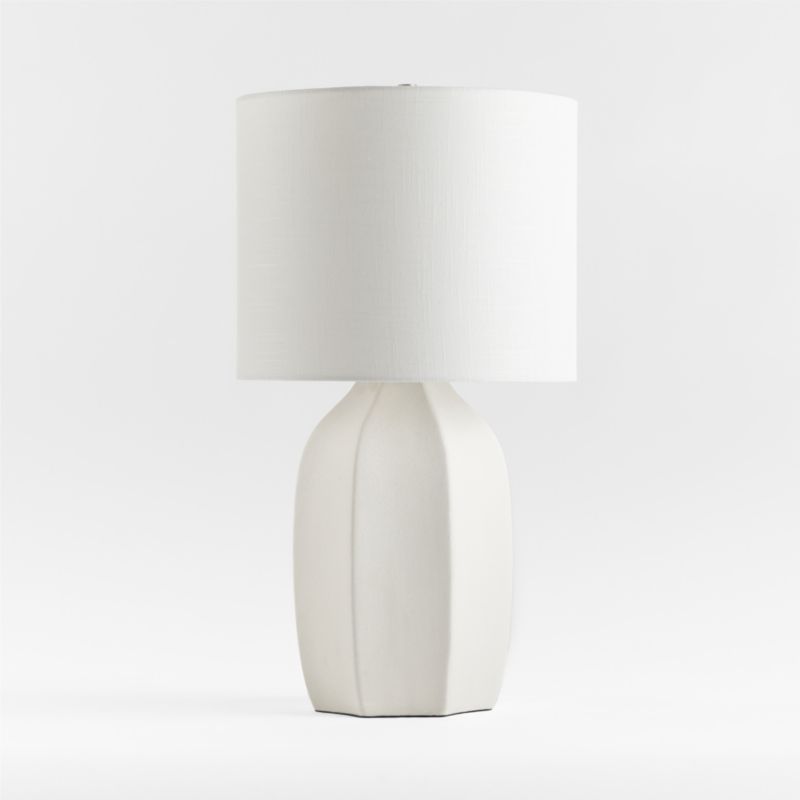 Amaryllis Small White Ceramic Table Lamp Bedroom Lighting + Reviews | Crate & Barrel | Crate & Barrel