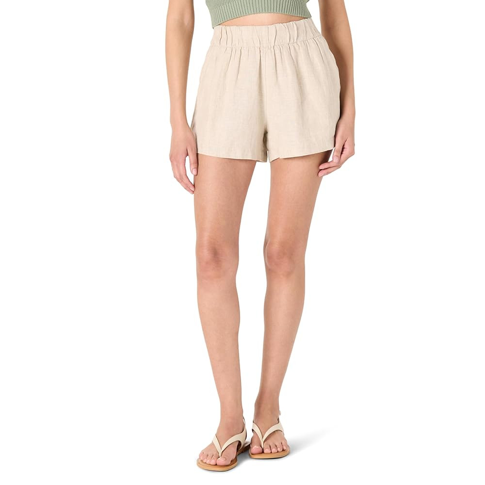 The Drop Women's Standard Essie Linen Pull on Mini Short | Amazon (US)