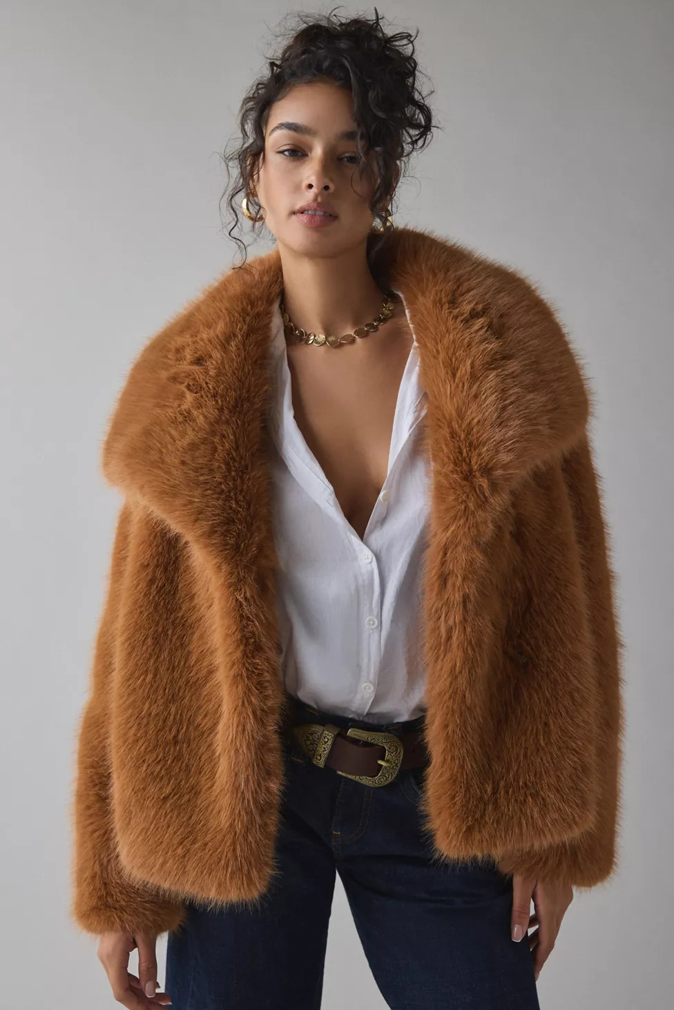 Azalea Wang Regina Faux Fur Jacket | Urban Outfitters (US and RoW)