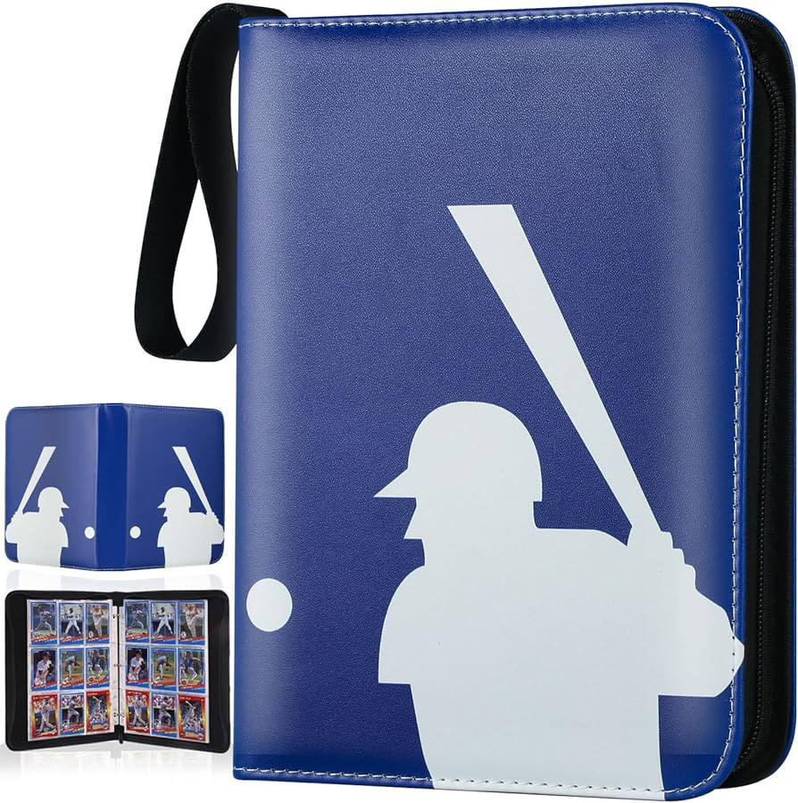 9 Pocket Trading Card Binder with Sleeves, Baseball Sports Card Binder Collectible Trading Card A... | Amazon (US)