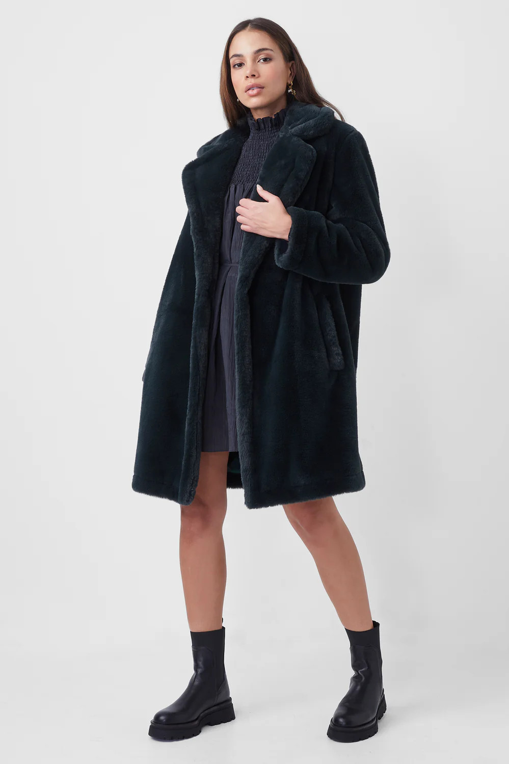 Buona Faux Fur Long Coat | French Connection (US)