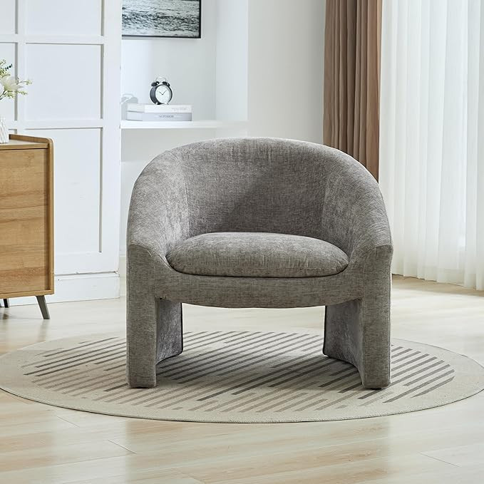 Wahson Accent Bucket Chair with Round Back, Chenille Upholstered Side Armchair, Modern Chair with... | Amazon (US)