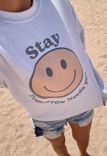Stay tomorrow needs you mental health awareness retro boho summer style summer outfit casual beach outfit beach style cutoff shorts motherhood mom style mom outfit travel outfit roadtrip postpartum gift idea 

#LTKGiftGuide #LTKFindsUnder50 #LTKSaleAlert