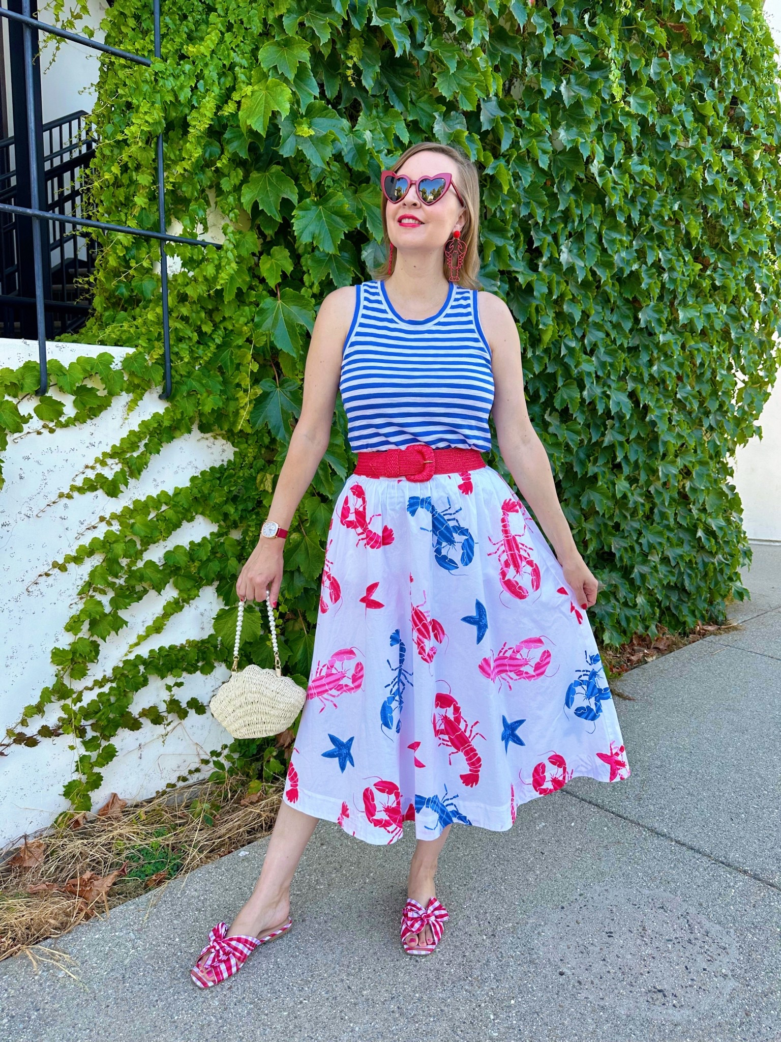Fourth of July Red White and Blue Lobster Skirt 

#LTKSeasonal #LTKShoeCrush #LTKSaleAlert