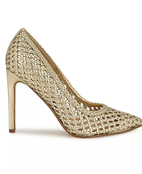 Women's Tatiana Woven Stiletto Pointy Toe Dress Pumps | Macy's