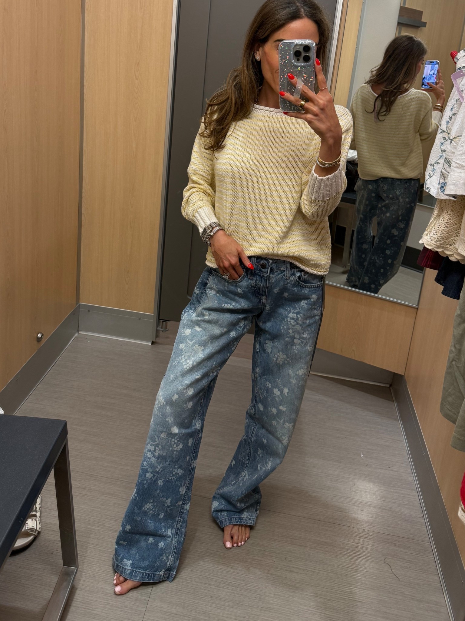 Loving this new butter yellow target sweater and printed jeans for spring wearing smallest size in both 

#LTKSeasonal #LTKPetite