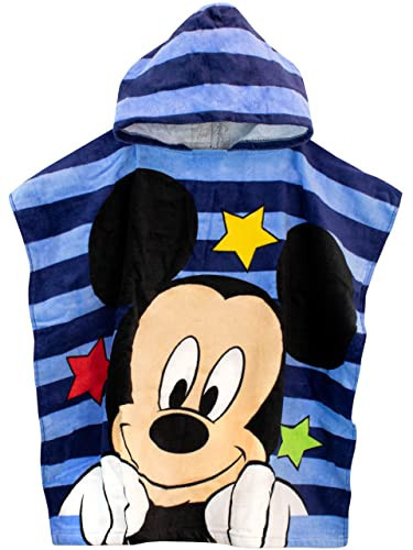 Disney Boys Poncho Mickey Mouse Blue One Size | Amazon (US)
