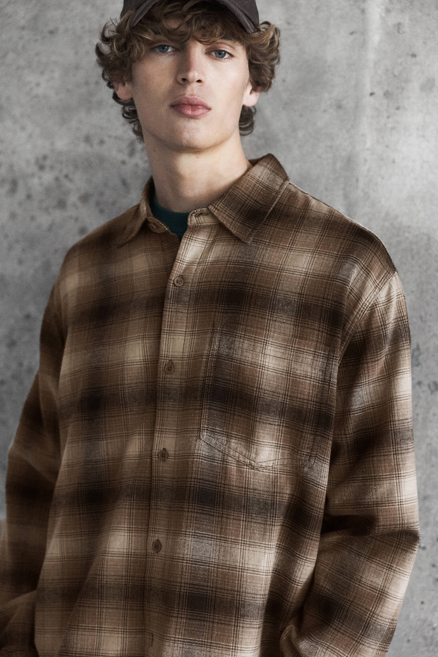 Long sleeve check shirt - Pull&Bear United Kingdom | PULL and BEAR UK