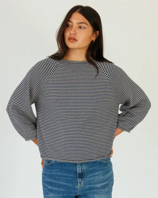 Jeanie Sweater in Blue Stripe - Preorder | Sonderhuas