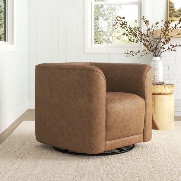 Cordoba Upholstered Swivel Barrel Chair | Wayfair North America