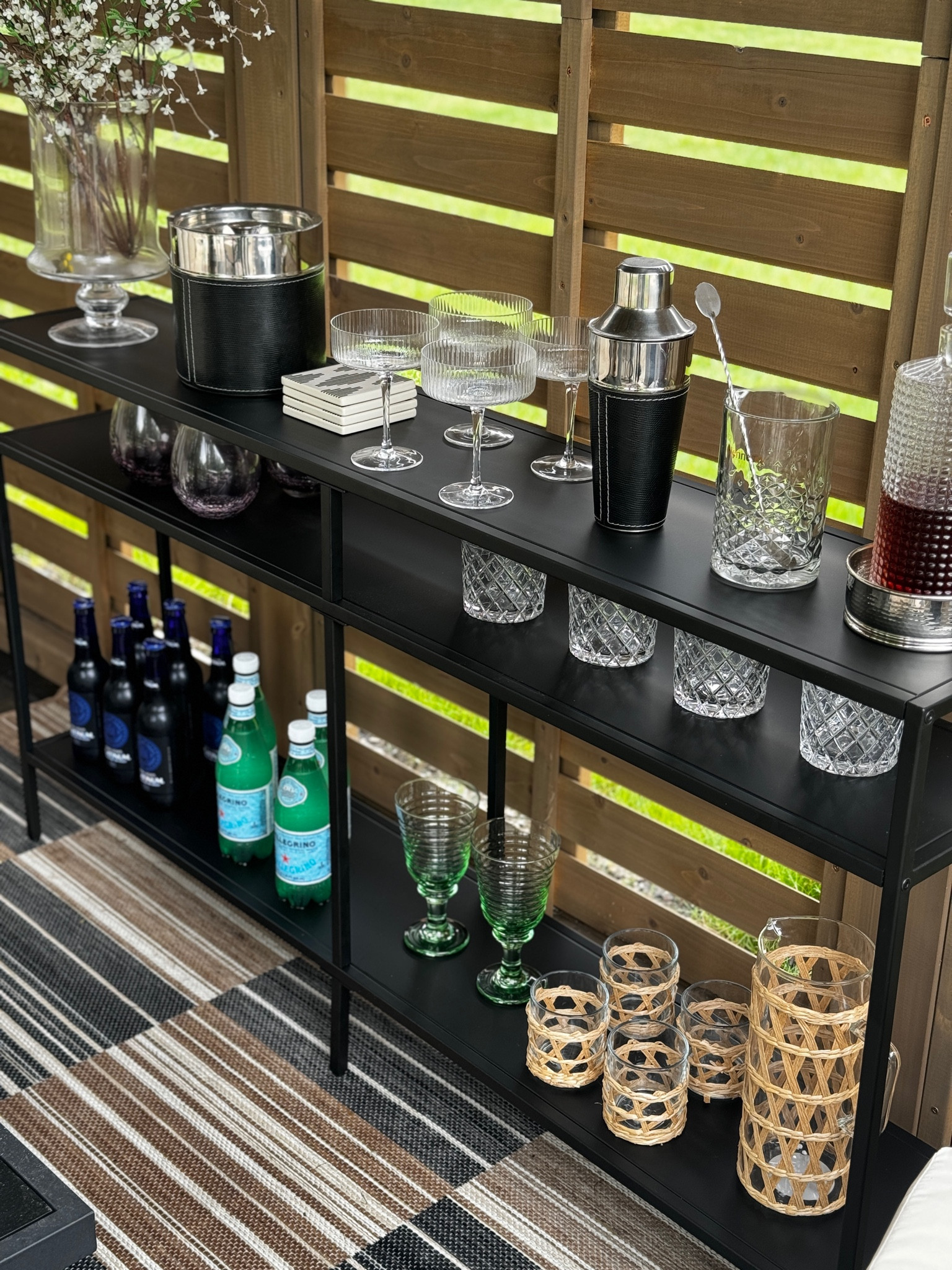 The outdoor bar is open! It doesn’t have to take much to create an outdoor bar. Perfect for wine, coffee bar, mimosa bar, or cocktails. The options are endless  

#LTKStyleTip #LTKHome