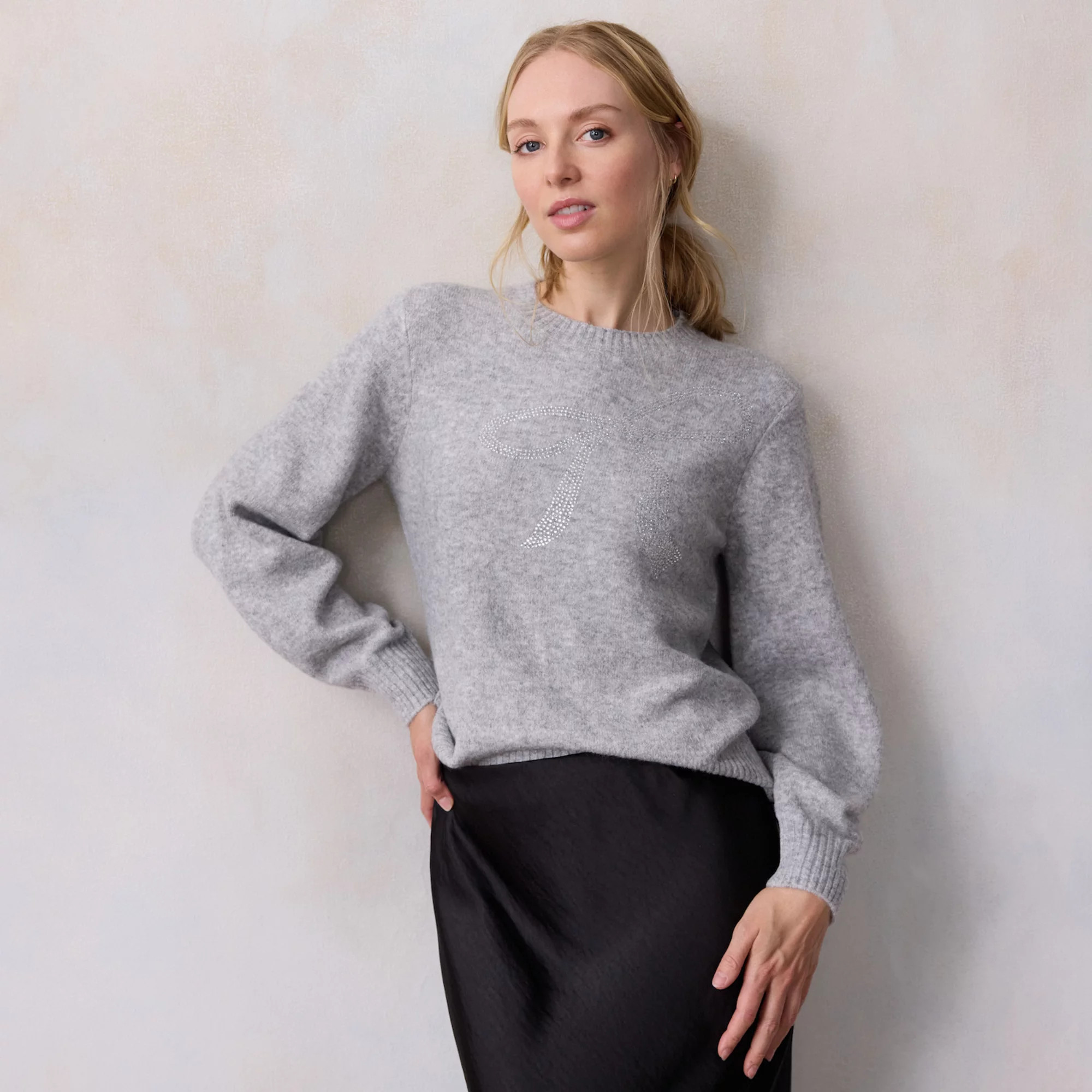 Women's LC Lauren Conrad Rollneck Sequin Bow Sweater | Kohl's