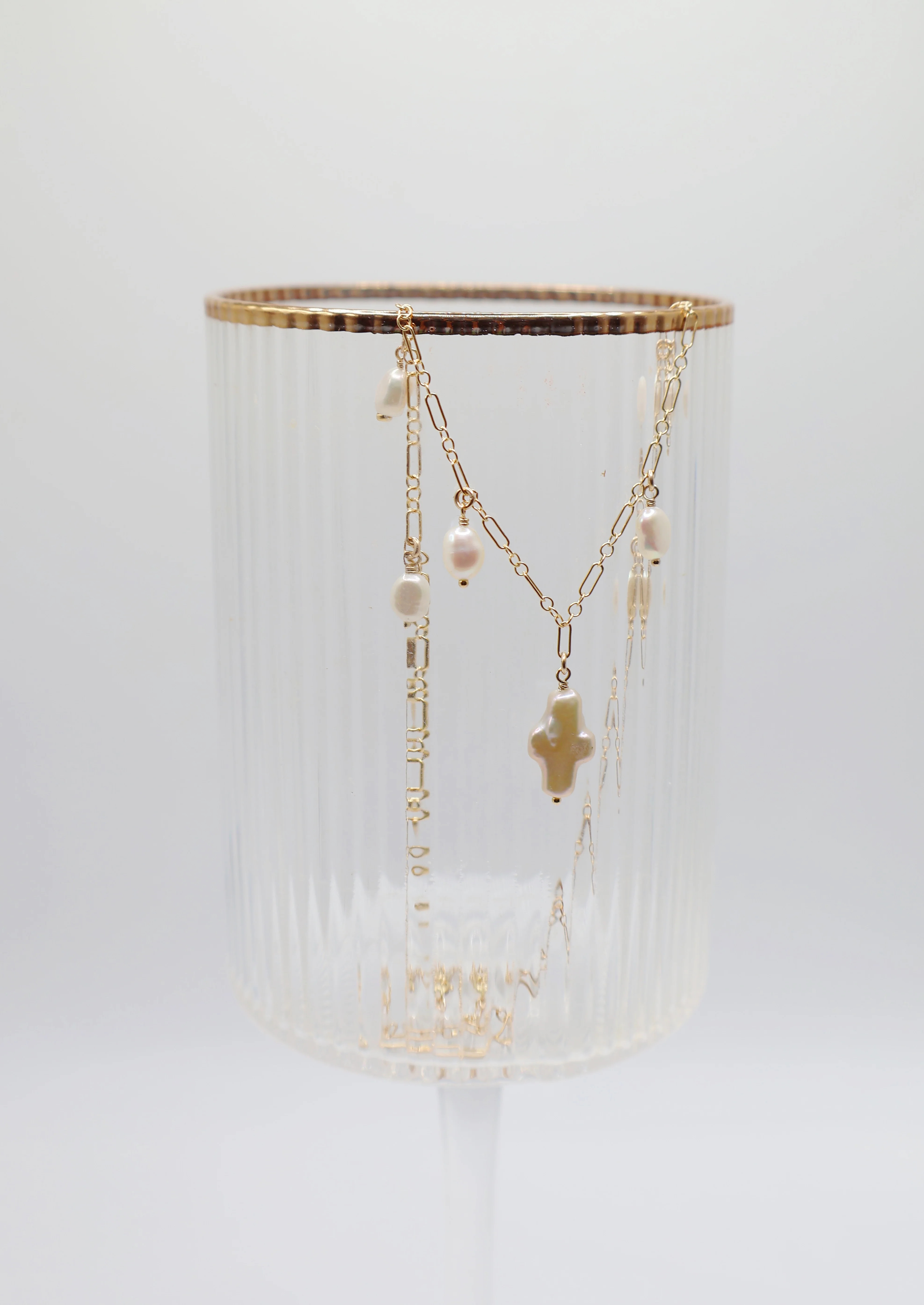 Pearl & Prayer Necklace | 14k Gold Filled Jewelry by Apelila | Apelila Jewelry