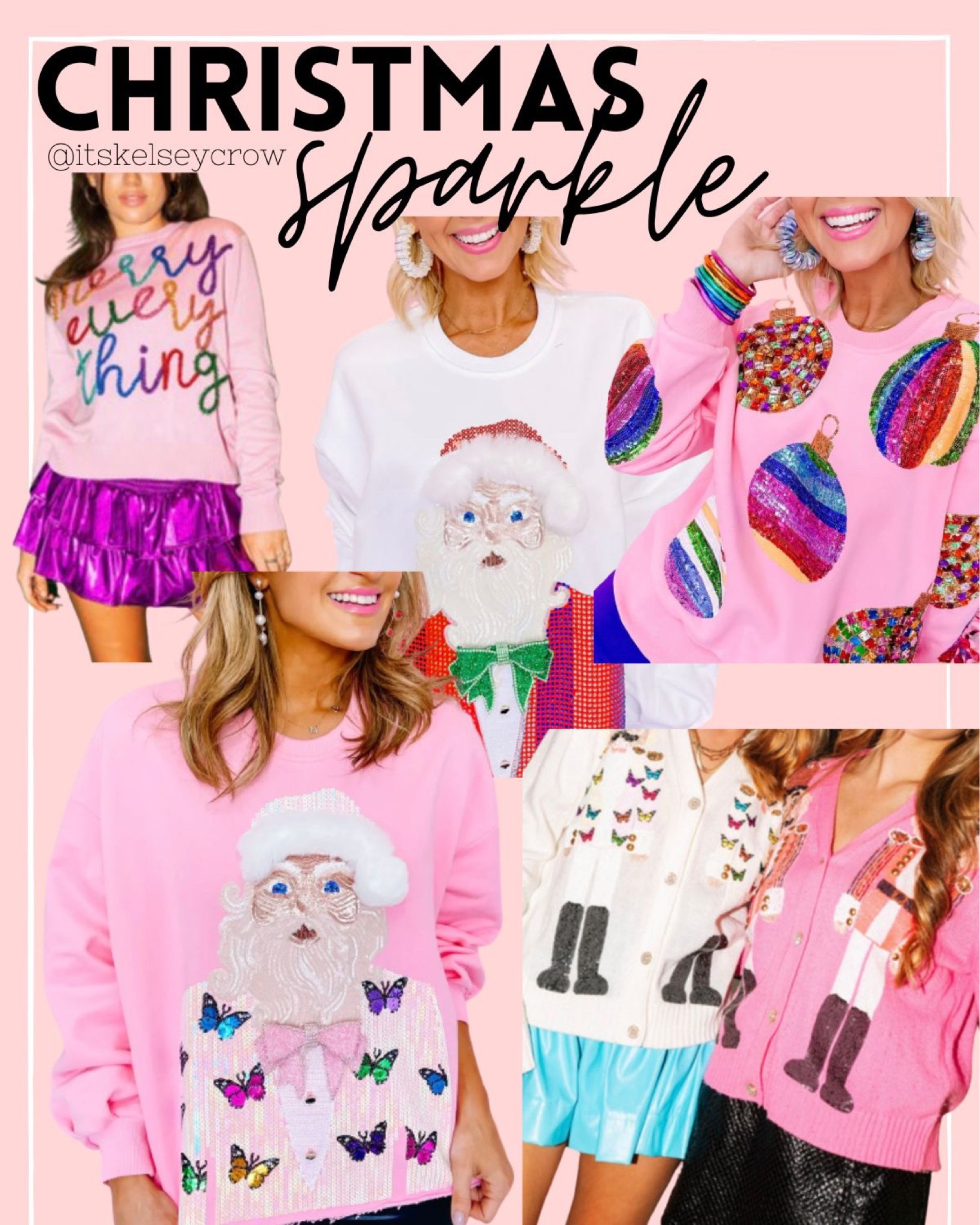 Christmas, pink, Santa, teacher, holiday, glitter, sequin

#LTKstyletip #LTKHoliday #LTKfamily