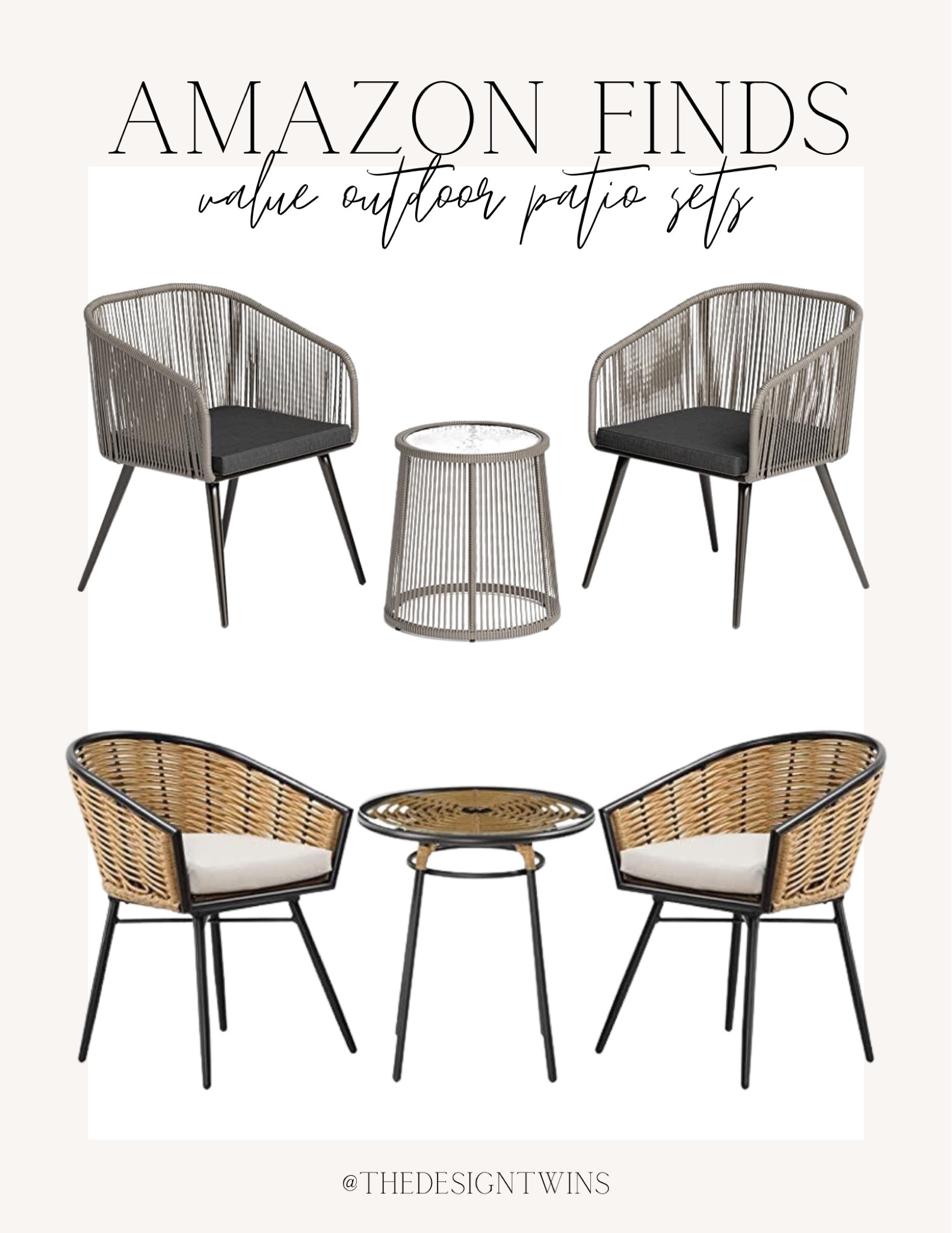 Outdoor value patio sets. Budget friendly. For any and all budgets. Organic modern, traditional, modern farmhouse home decor, accessories and furniture. Neutral, wood nature inspired. Coastal casual home, modern french country.

#LTKSeasonal #LTKhome #LTKFind