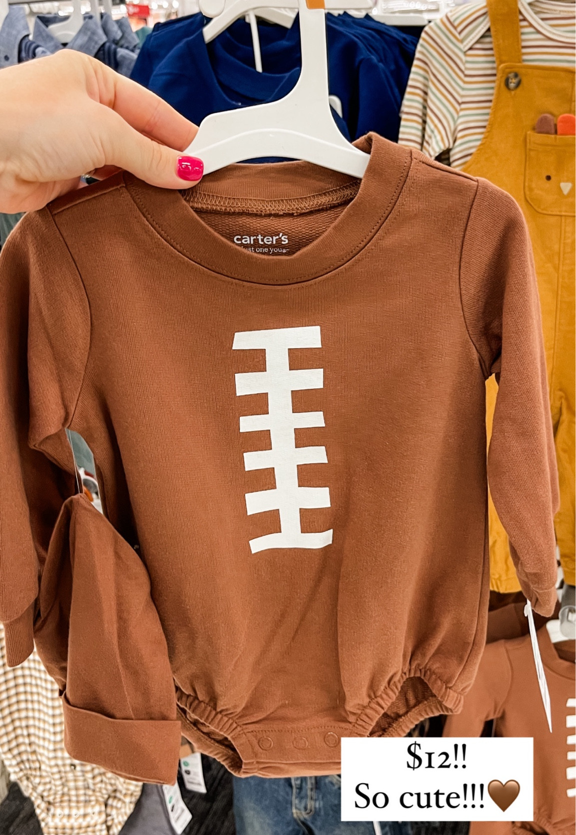 This is the cutest sweatshirt bubble!🏈
Football bubble 
Football baby outfit 

#LTKBaby #LTKBump #LTKSeasonal