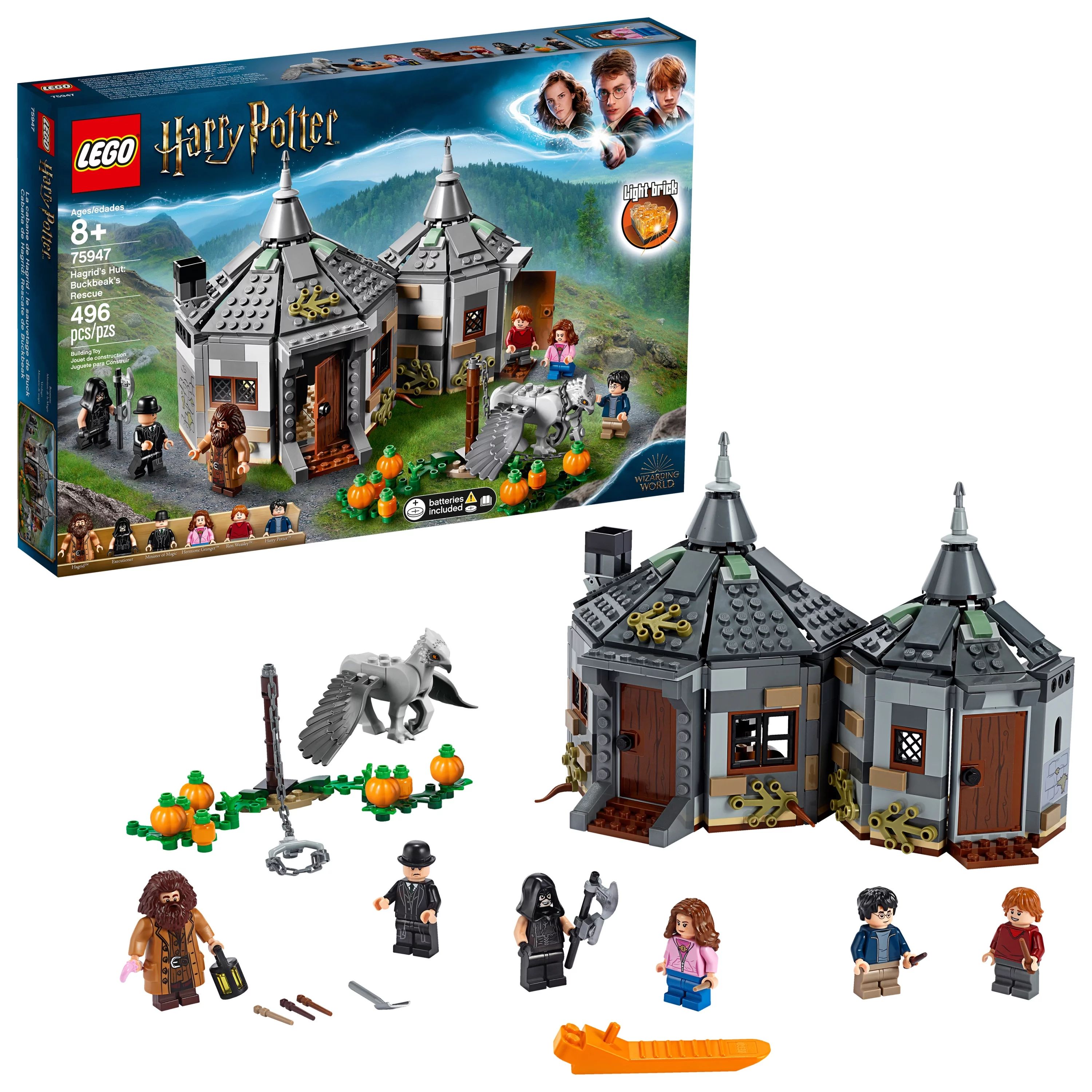 LEGO Harry Potter Hagrid's Hut: Buckbeak's Rescue 75947 Building Set (496 Pieces) - Walmart.com | Walmart (US)