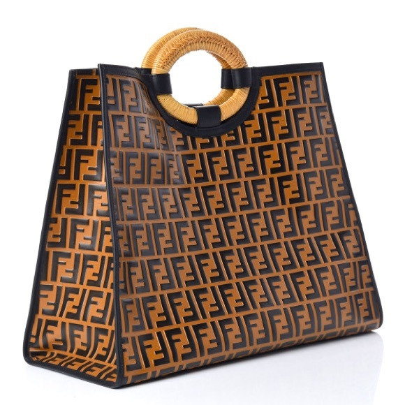 Fendi Calfskin FF Embossed Large Runaway Shopper Tote | Poshmark