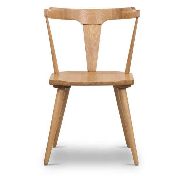 Poly and Bark Enzo Solid Oak Wood Dining Chair - Oak | Bed Bath & Beyond