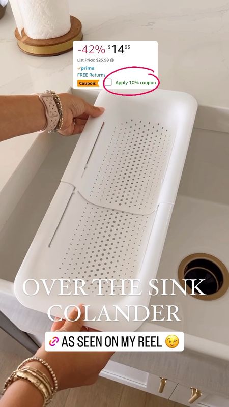 Amazon over the sink expandable colander
One of my favorite kitchen gadgets

#LTKhome #LTKunder50 #LTKsalealert