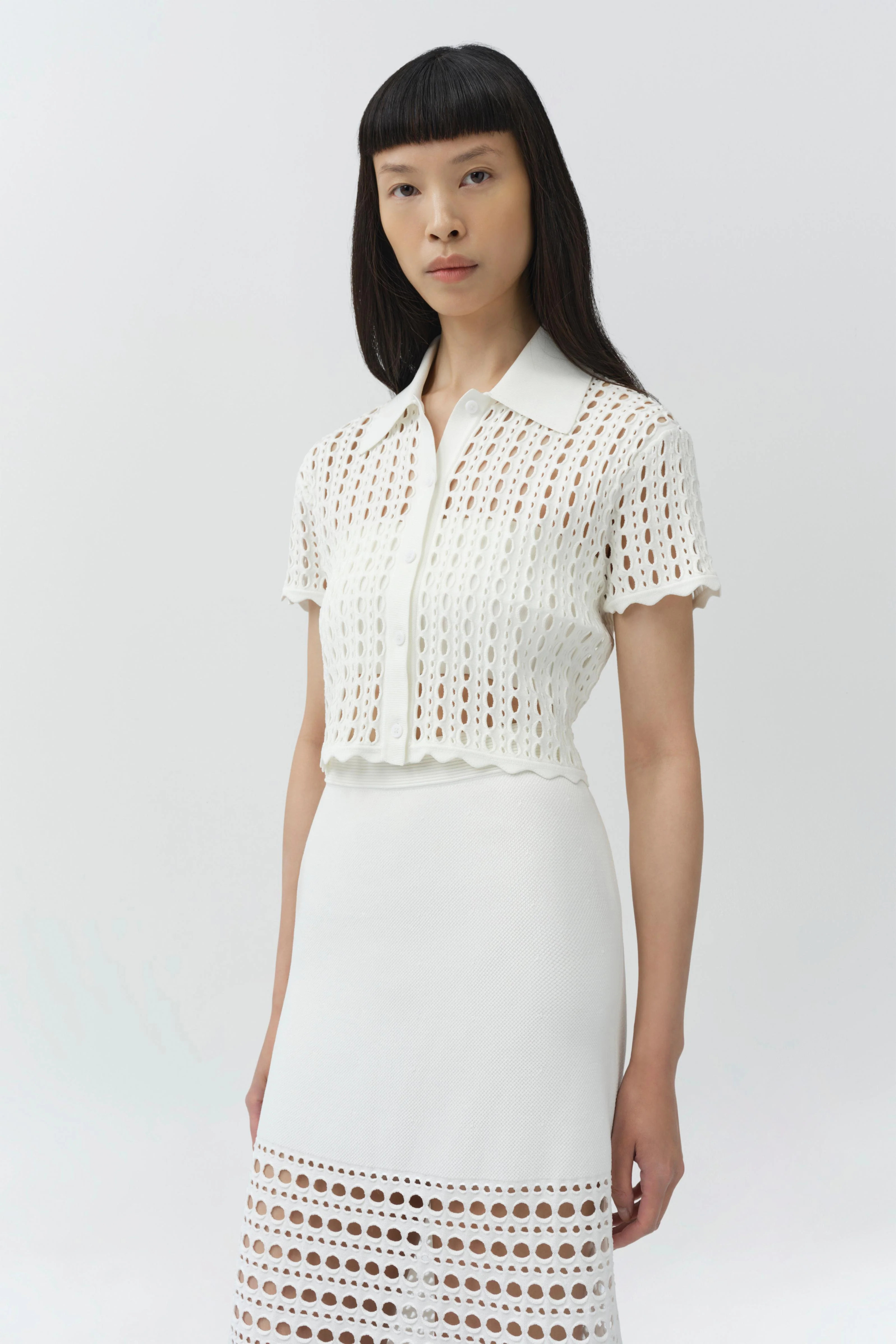 Arlan Open Stitch Camp Shirt | Simkhai