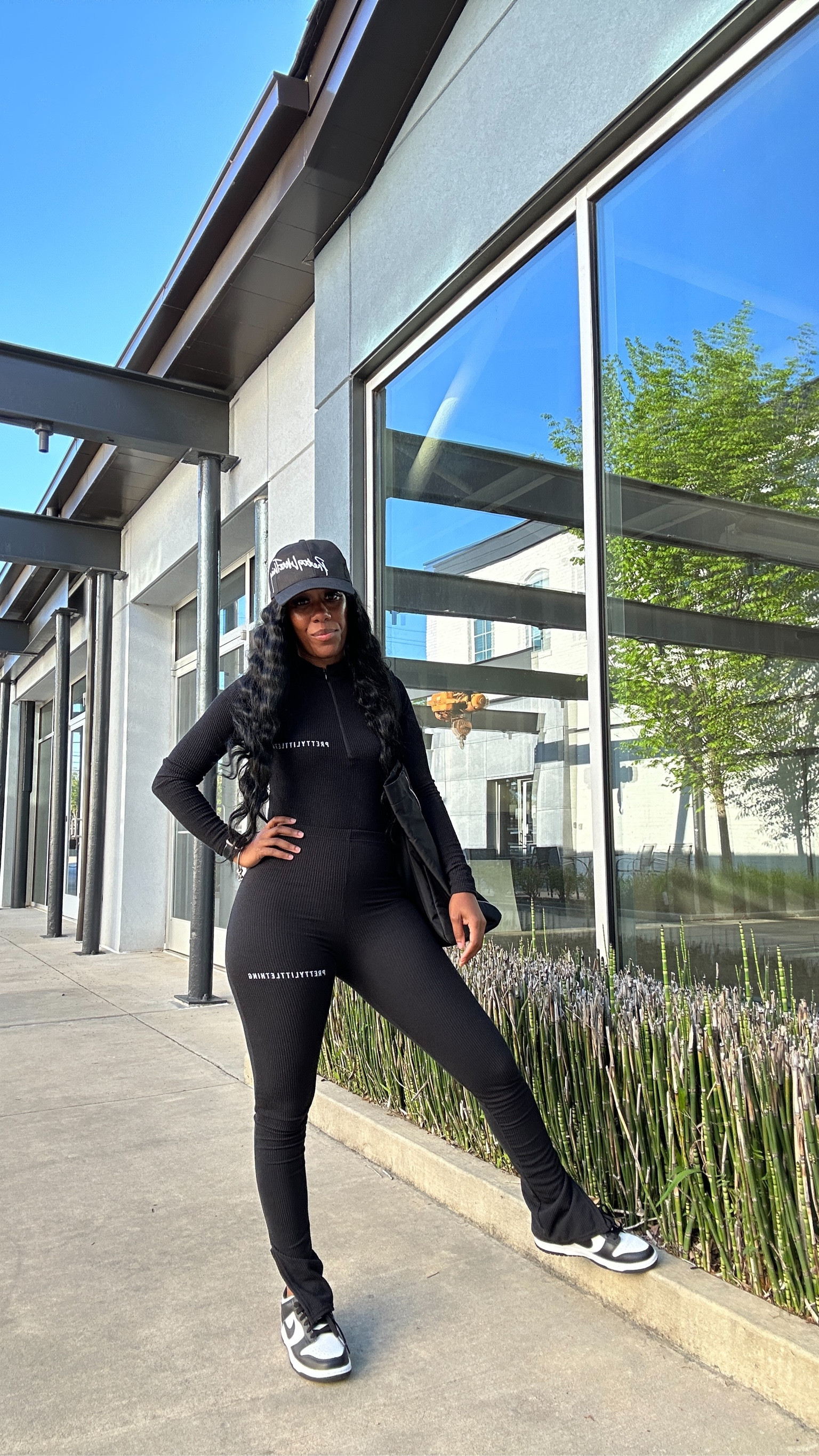 Pretty Little Thing ribbed bodysuit, leggings, hat, and bag. I’m wearing a size small 

#LTKstyletip #LTKunder100 #LTKshoecrush