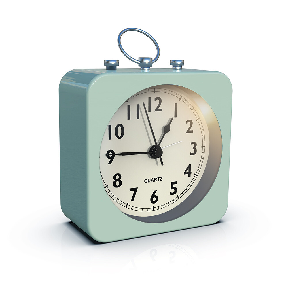 AYRELY Battery Operated Table Alarm Clock with Square Metal Case and No Ticking Movement for Bedr... | Walmart (US)