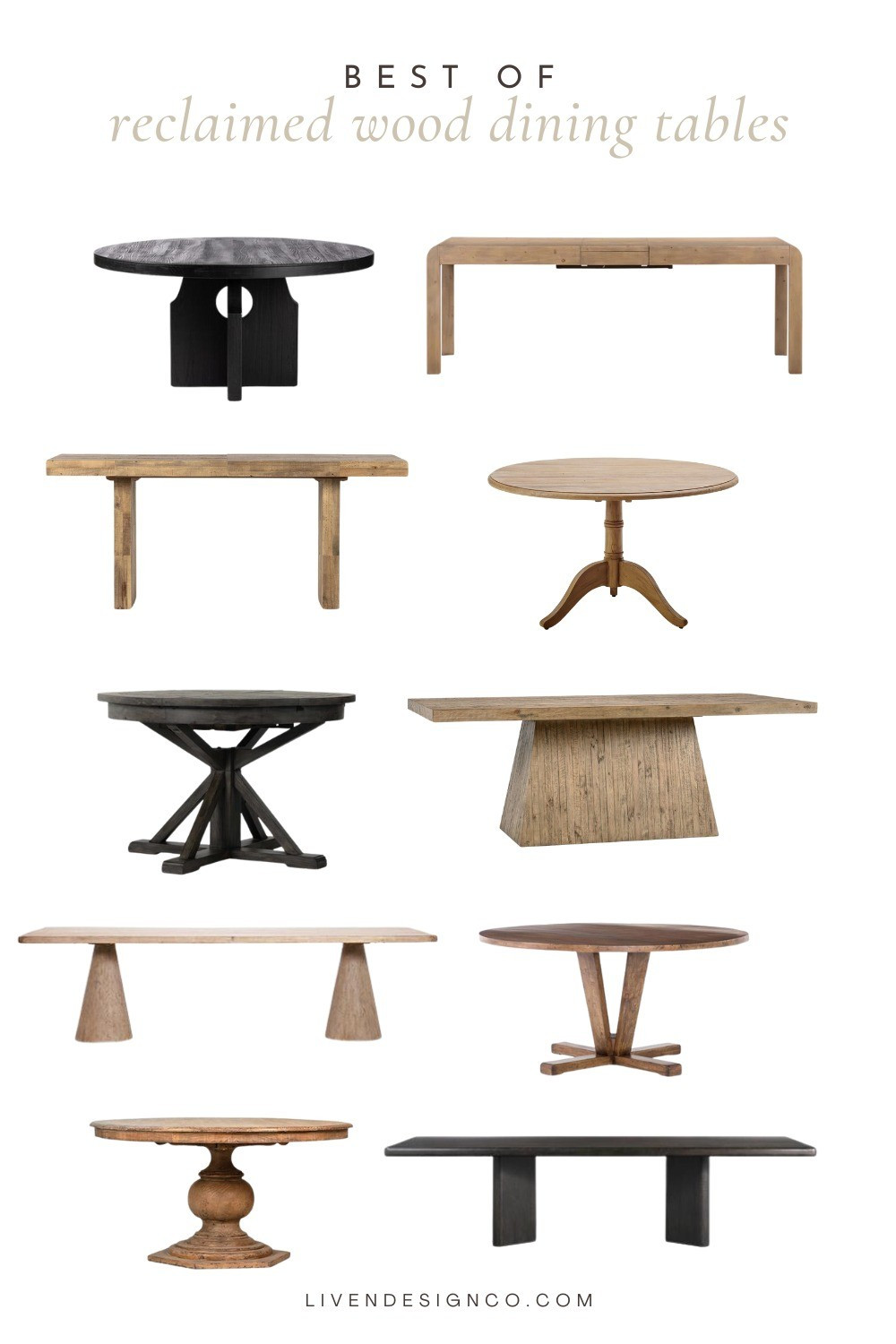 Reclaimed wood dining table. Natural wood dining table. Vintage style dining table. Pedestal table. 

#LTKSeasonal #LTKHome #LTKSaleAlert