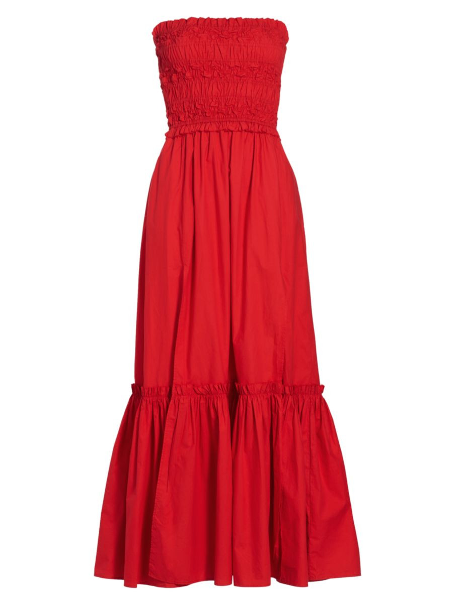 Nayla Smocked Strapless Maxi Dress | Saks Fifth Avenue