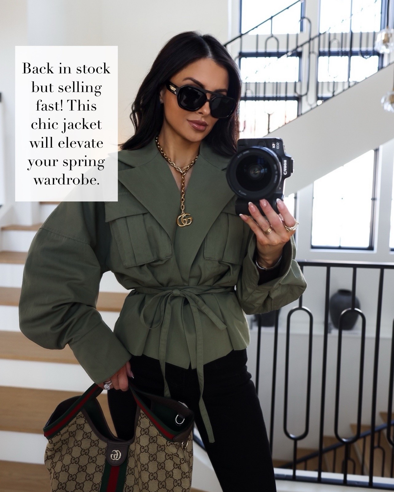 Spring date night outfit
This revolve green jacket is back in stock but selling fast. So chic paired with my Veronica Beard Beverly jeans and Gucci giglio bag.

#LTKOver40 #LTKootd #LTKWorkwear