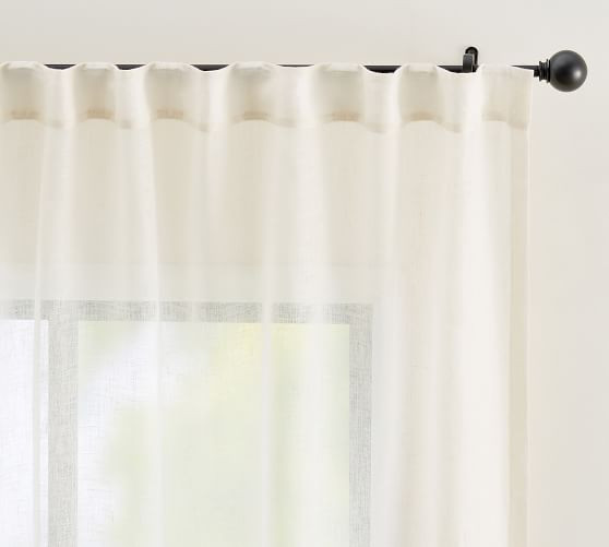 Emery Linen Sheer Curtain | Pottery Barn (US)