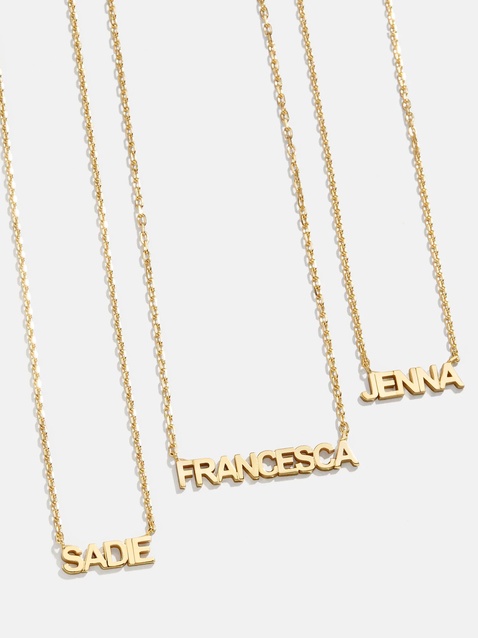 18K Gold Mini Custom Nameplate Necklace | BaubleBar (US)