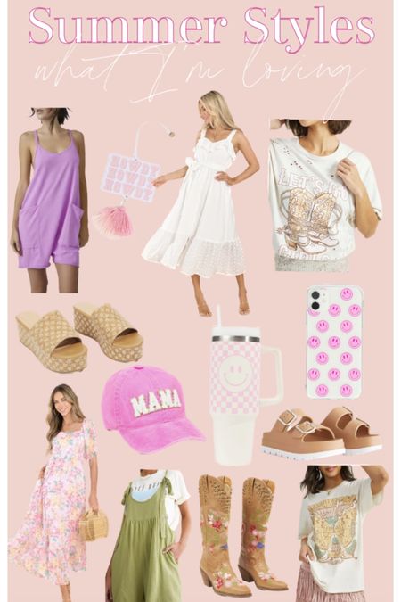 Cutie finds I’m loving! 💗
.
.
.
.
#altardstate #platformsandals #freepeople #jumpsuit #smiley #sandals #summersandals #summershoes #cowboyboots #westernboots #mama #summerdress #graphictees #graphics #accessories #pink #girlygirl #daisy #popofcolor #womensstyle #summertrends #summerstyle 

#LTKshoecrush #LTKstyletip #LTKunder100