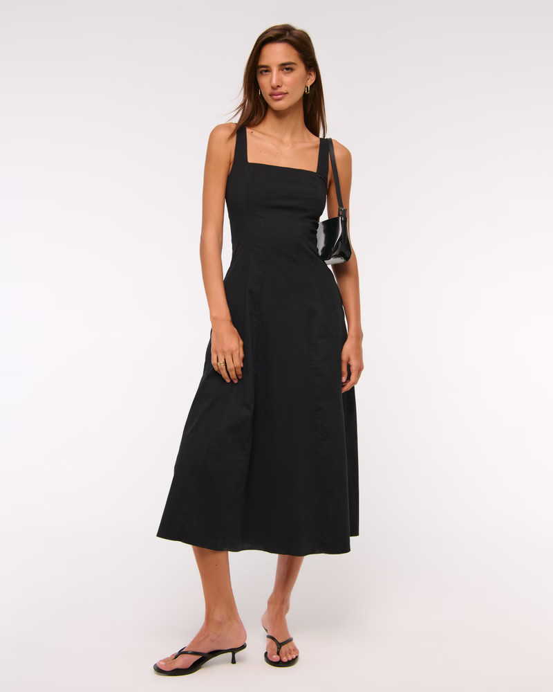 The A&F Mila Midi Dress | Abercrombie & Fitch (US)