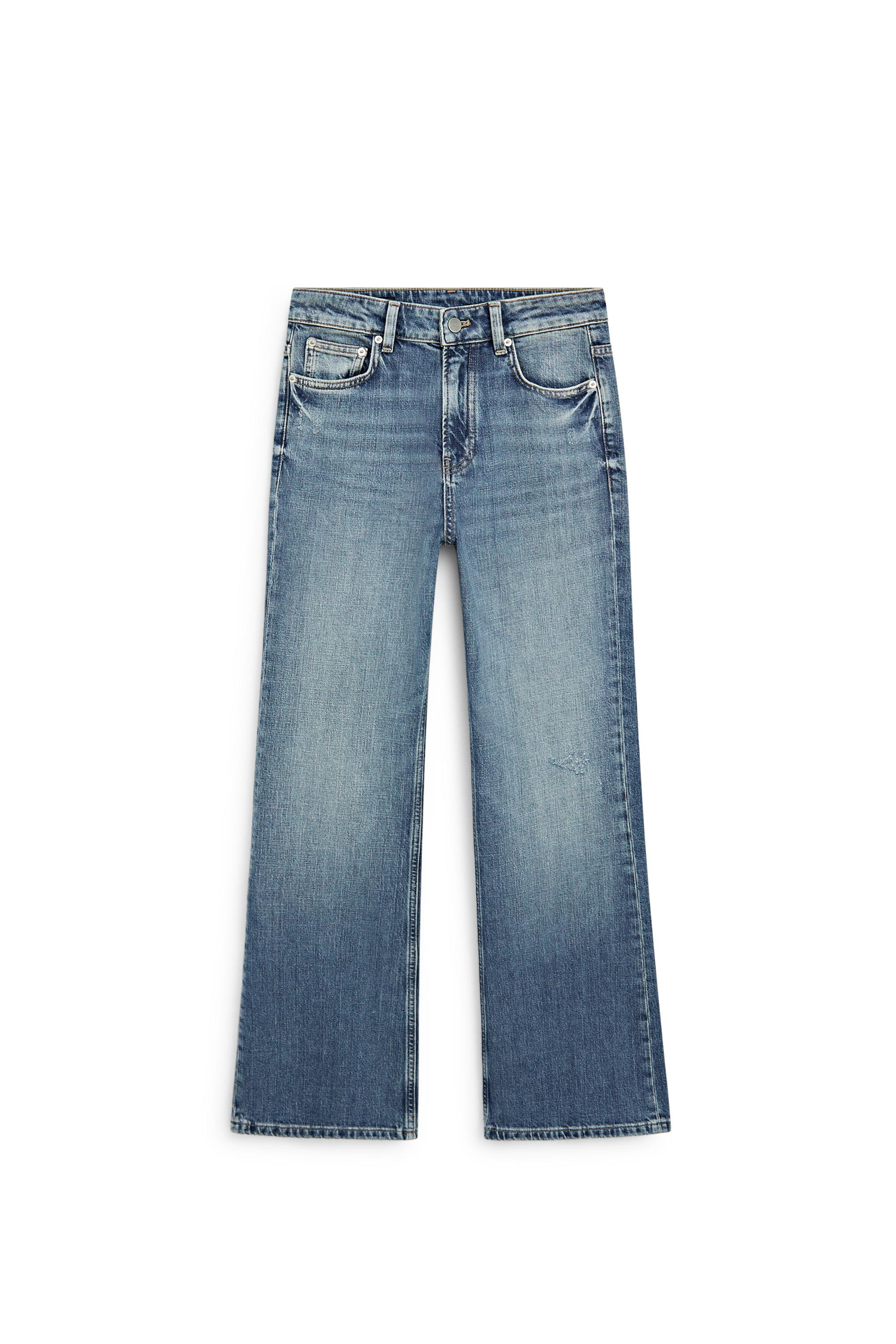 High-waist boot-cut jeans | Massimo Dutti US