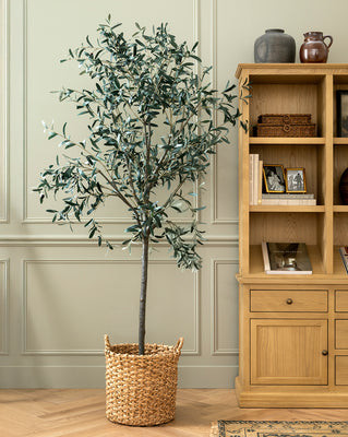 Faux 96"" Olive Tree with Woven Pot | McGee & Co. (US)