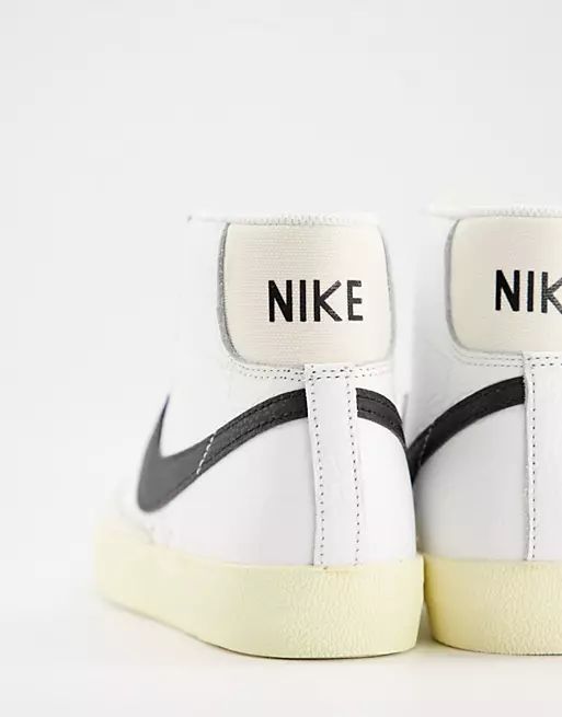 Nike Blazer Mid '77 trainers in off white and light green | ASOS (Global)