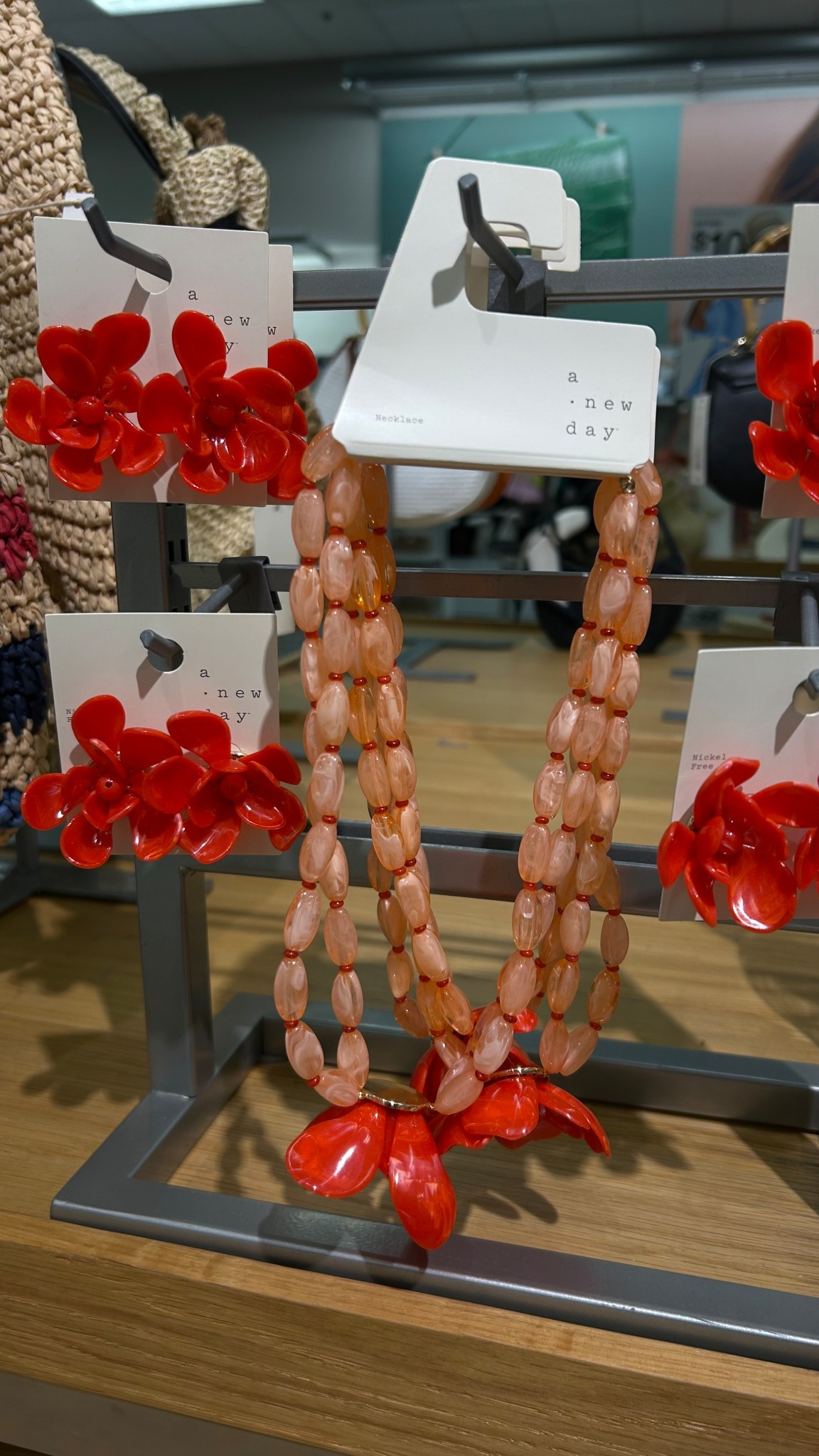 beaded flower jewelry set 