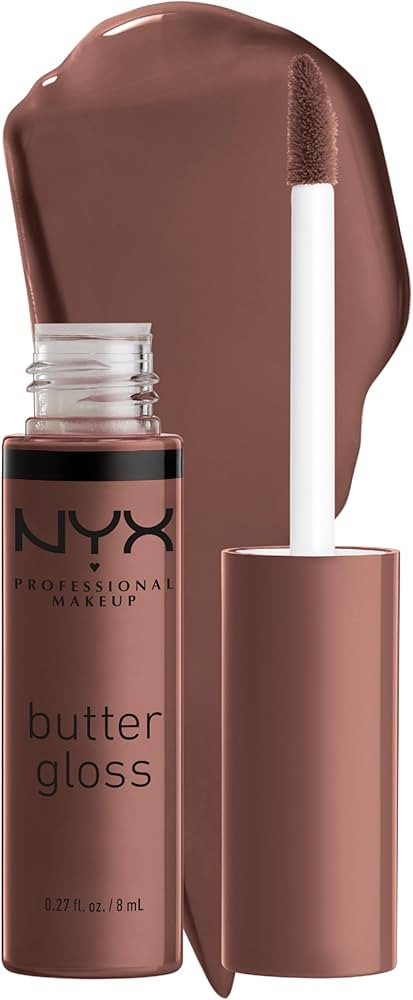 NYX PROFESSIONAL MAKEUP Butter Gloss, Non-Sticky Lip Gloss - Ginger Snap (Chocolate Brown) | Amazon (US)