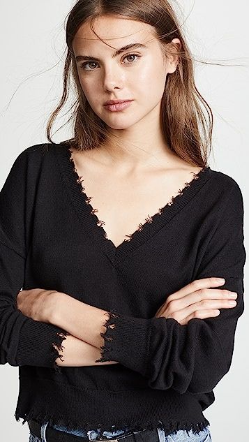 Jolie Boxy Ultra Deep V Sweater | Shopbop