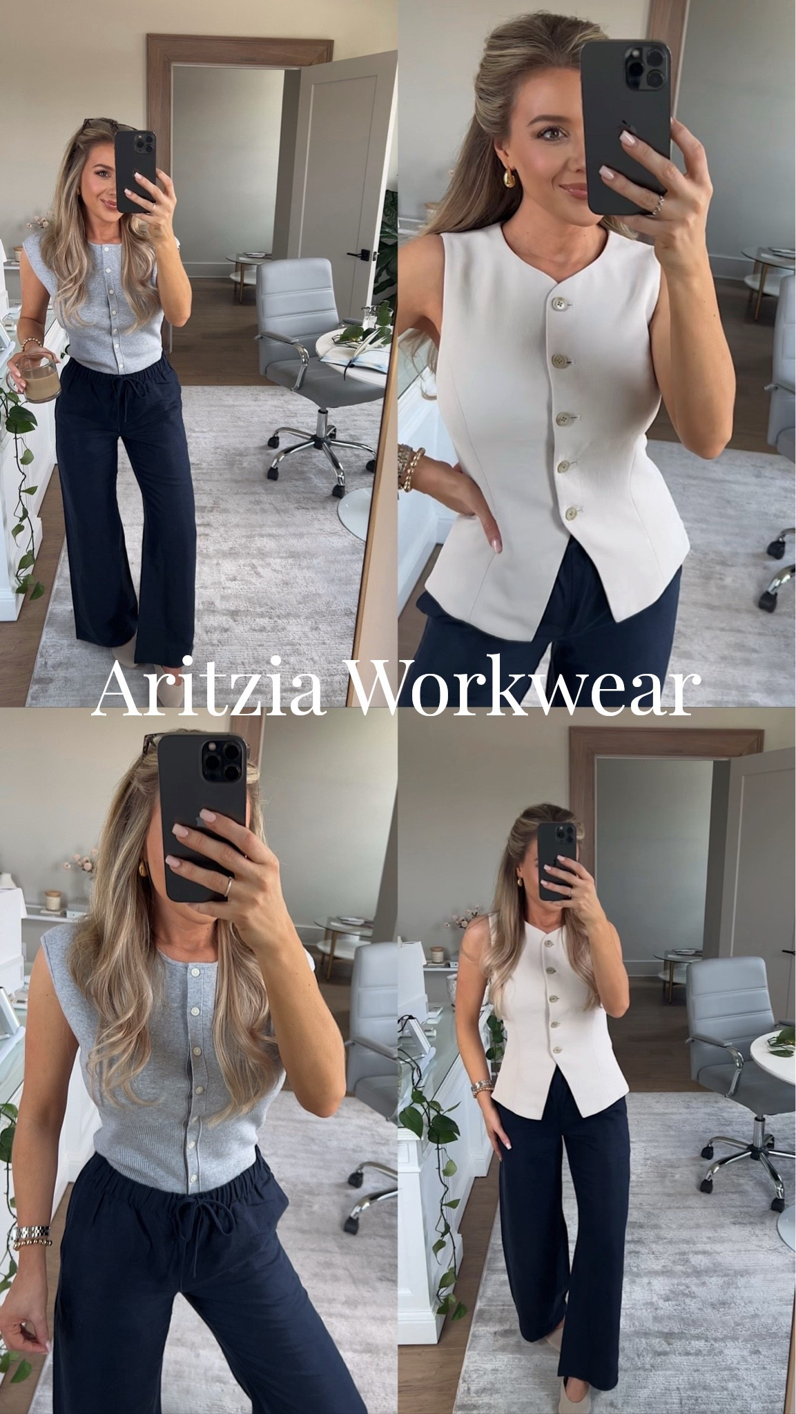 Obsessed with every piece! Such great mix match pieces for work this summer! 

Wearing size 6 and size small!

@Aritzia #workwear #casualworkoutfits

#LTKootd #LTKWorkwear