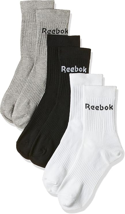 Reebok Unisex Active Core 3 Pairs Crew Socks | Amazon (UK)