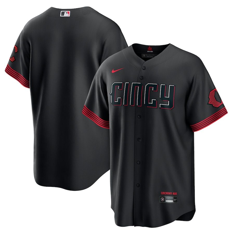 Cincinnati Reds Nike 2023 City Connect Replica Jersey - Black | Fanatics