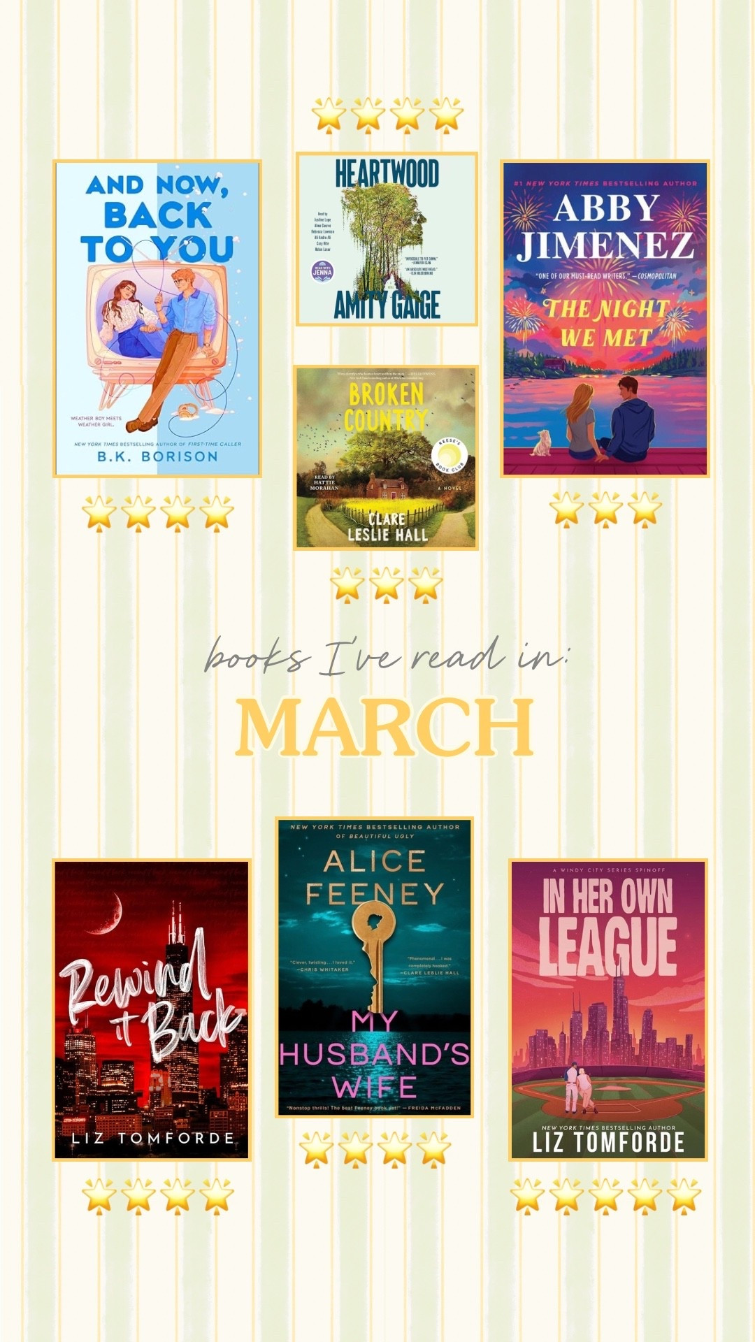 Books I’ve read in March 📚


#LTKselfcare #LTKmorningroutine