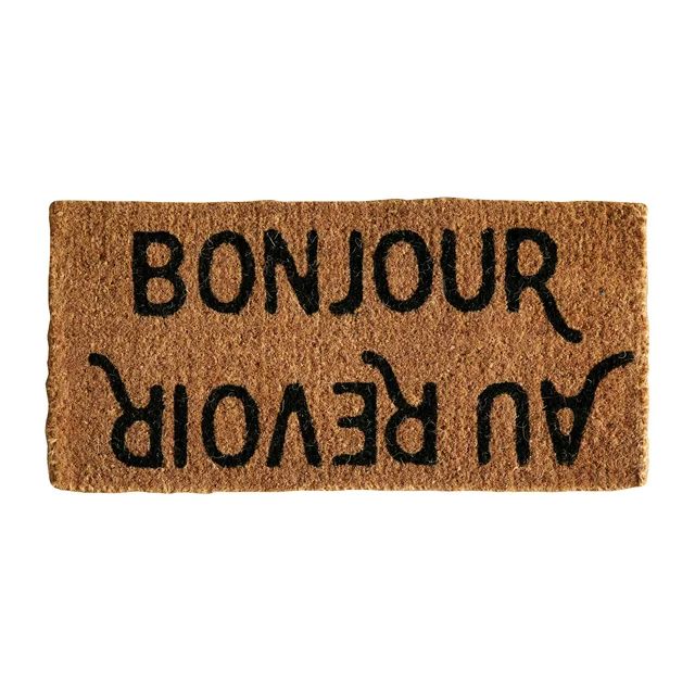 Desert Fields Coir Doormat with French Sayings, 32" x 16", Natural and Black | Walmart (US)