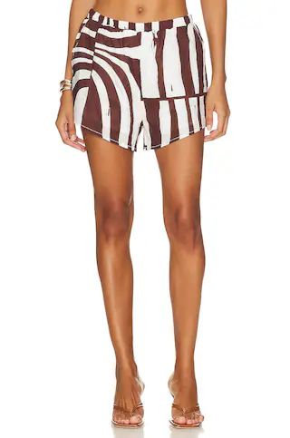 SNDYS Heather Cotton Short in Brown Print from Revolve.com | Revolve Clothing (Global)