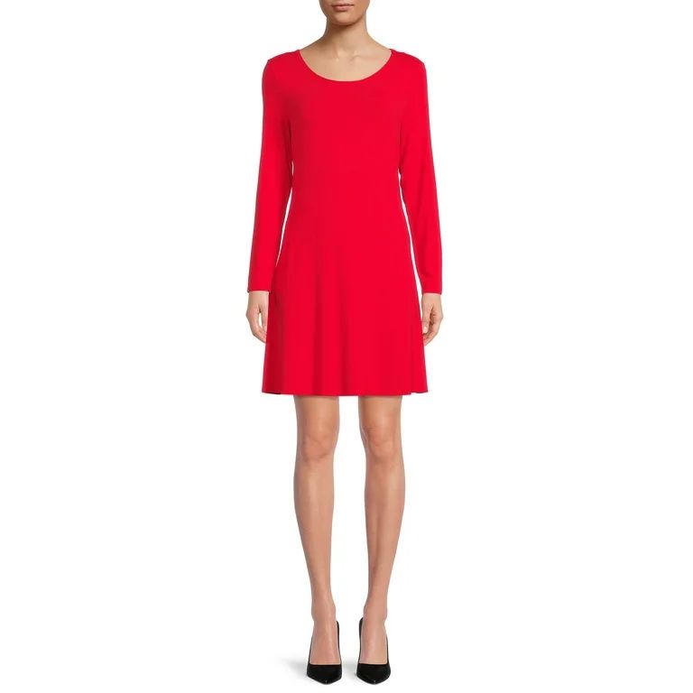 Nine.Eight Women's Long Sleeve T-Shirt Dress | Walmart (US)